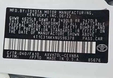 2022 Toyota Camry photo 56